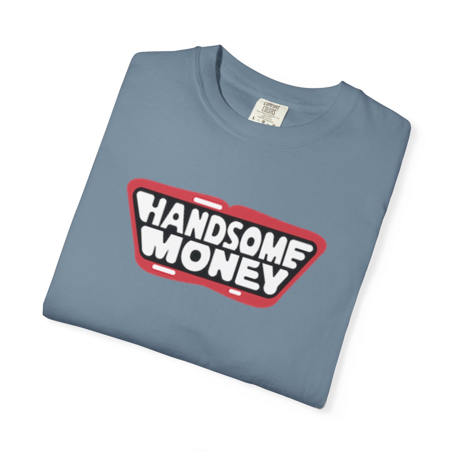 Garment-Dyed T-shirt Handsome Money Music Logo Tee