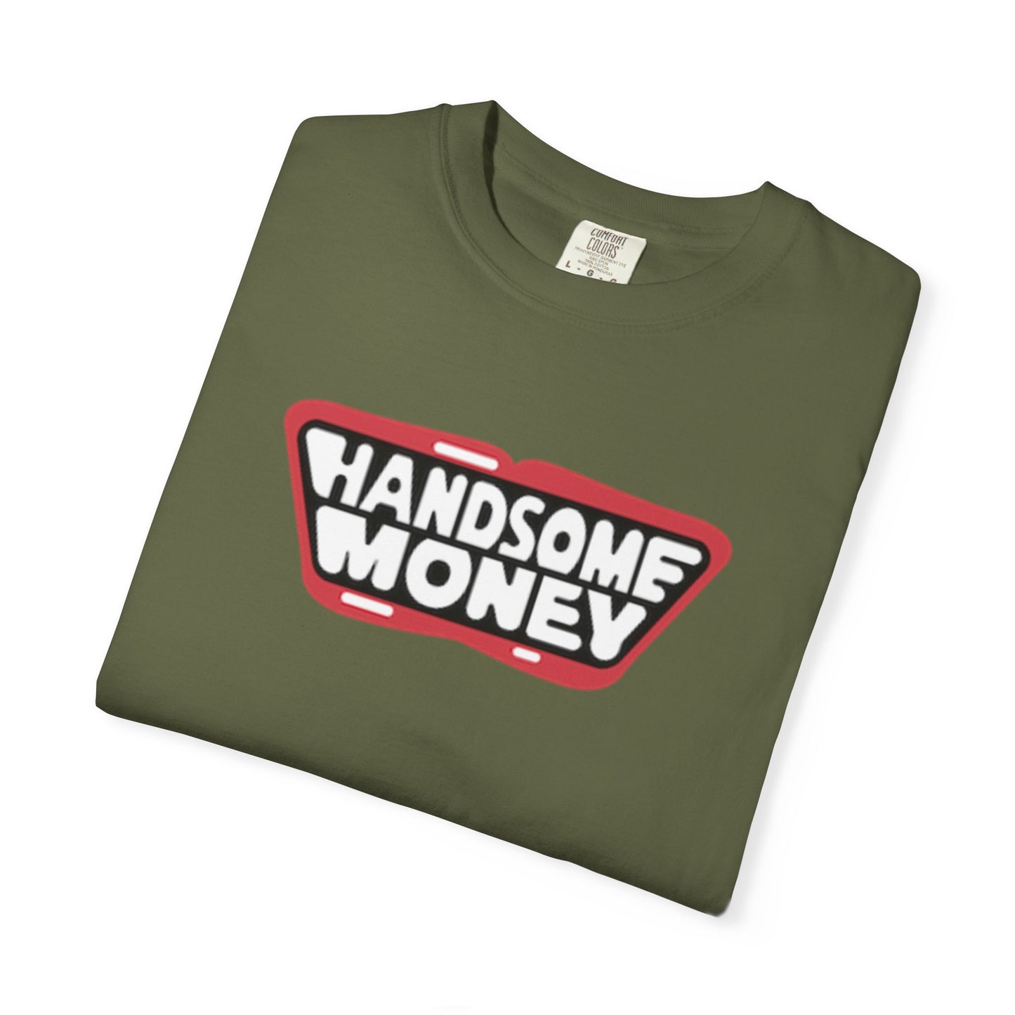 Garment-Dyed T-shirt Handsome Money Music Logo Tee