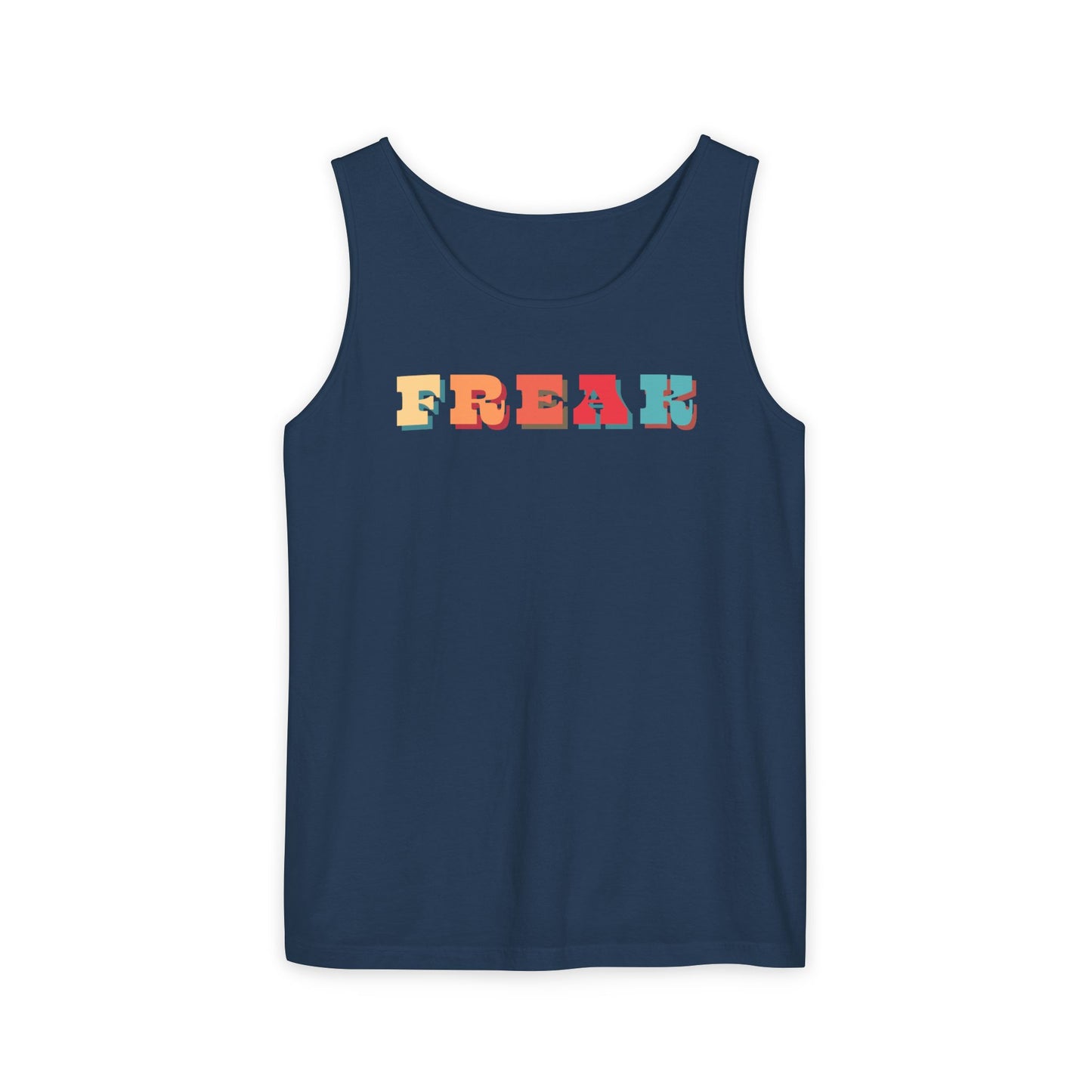 Calling all Freaks! This Unisex Tank features Retro Funky lettering Perfect as a Summer Tee, Festival Top, Casual Wear, Gifts for Friendly Freaks