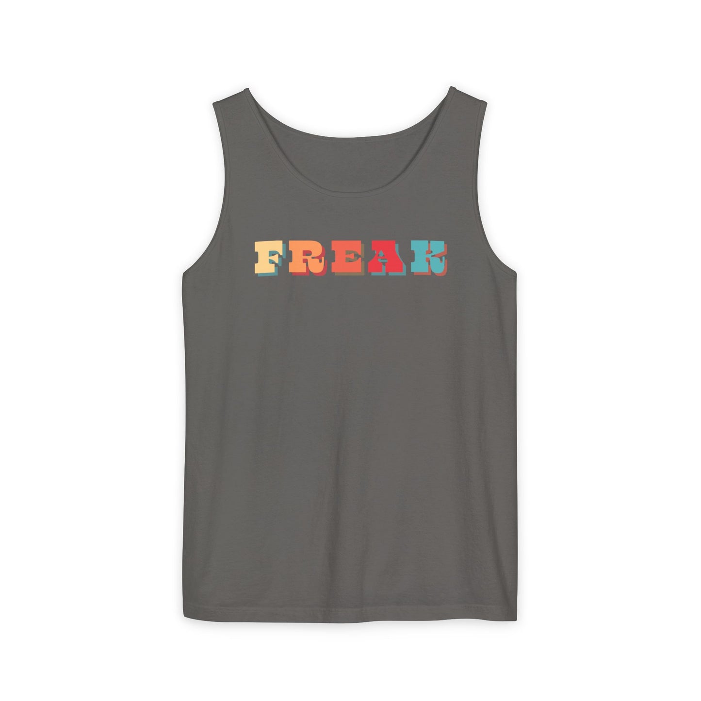 Calling all Freaks! This Unisex Tank features Retro Funky lettering Perfect as a Summer Tee, Festival Top, Casual Wear, Gifts for Friendly Freaks